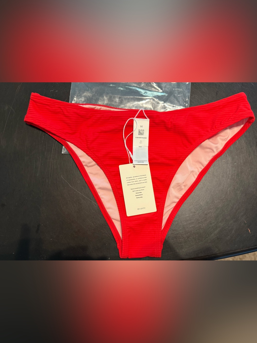 Cupshe Sizzling Red Hot Bikini Bottom
